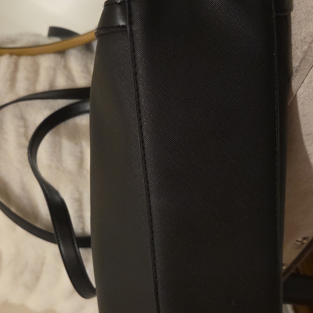 Joan Vass Elegant Black Tote Bag With Small Bag - Picture 13 of 13